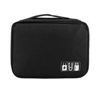 OEBUAFI Sac de Rangement étanche Portable Violet avec Fermeture éclair Lisse pour Câble USB, Banque d'alimentation, Casque, Organisateur Numérique Garget pour Les Voyageurs, Polyester + Nylon, 9,64