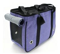 OEBUAFI Sac de Transport pour Petit Chien à Parois Souples et Portable, équipé d'un Rideau Enroulable pour Un Transport (M 44 X 18 X 28 cm, pour jusqu'à 5 kg)