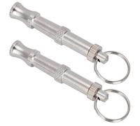 OEBUAFI Sifflet Ultrasonique en Acier Inoxydable, Outil D'entraînement Portable 2 Pièces pour Oiseaux Pigeons avec Conception Sûre à Voix Forte