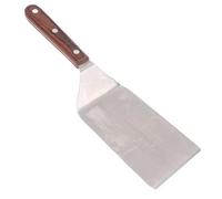 OEBUAFI Spatule en Acier Inoxydable Turner Flipper Pelle de Cuisson de 11 Pouces de Large avec Manche en Bois Résistant à la Chaleur pour Frire, Griller, Barbecue, Cuisine