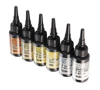 OEBUAFI Stylo à Résine UV Colorée, Durcissement Rapide 10 Ml pour (Série | Scellé avec Feuille D'aluminium, Compatible avec Lampe UV, Colle Artisanale Pailletée, Accessoires de Bijoux DIY
