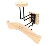 OEBUAFI Support de Casque de Moto en Bois avec Crochet de Fixation Murale | Construction en Bois de Pin Massif, Crochet en Fer Robuste, Rangement de Casque pour Ski, Baseball, Cyclisme