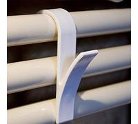 OEBUAFI Support de Radiateur de Salle de Bain, Cintre à Vêtements, Support de Crochet de Bain pour Radiateur à Serviettes Chauffantes, Crochets de Haute qualité, Gain de Place, Séchage (WHITE)