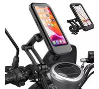 OEBUAFI Support de Téléphone pour Moto Rotatif à 360°, Support de Vélo étanche pour la Navigation, Compatible avec la Plupart des Vélos et Motos, Matériau D'écran Tactile en TPU étanche de 6,7"