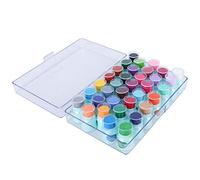 OEBUAFI Tampon Encreur Doigt 35 Couleurs Mini Tampon pour Artisanat Art | Couleurs Vives Imprimées sur Tissu et Papier, Non Toxique Lavable, Convient à L’argile Non émaillée et au Bois, Couvercle