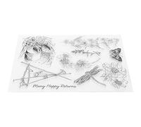 OEBUAFI Tampon Transparent TPR pour Bricolage, Claire pour Scrapbooking, Fabrication de Cartes, Journalisation avec Adhésif Réutilisable, Design Rectangulaire