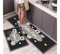 OEBUAFI Tapis de Cuisine Antidérapants, Tapis de Sol Confortables pour Se Tenir Debout dans la Cuisine, la Salle de Bain, de Porte D'entrée en Polyester pour Un Usage Domestique (40 * 60 cm)