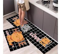 OEBUAFI Tapis de Cuisine Antidérapants, Tapis de Sol Confortables pour Se Tenir Debout dans la Cuisine, la Salle de Bain, de Porte D'entrée en Polyester pour Un Usage Domestique (40 * 60 cm)