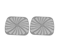 OEBUAFI Tapis de Friteuse en Silicone, Antiadhésif Réutilisable (GRAY) | Rectangulaire 8,7 X 8,1 Po, Silicone de qualité Alimentaire, Résistant aux Rayures, Lavable au Lave Vaisselle, Résistant à