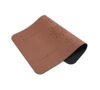 OEBUAFI Tapis de Machine à Coudre, Coussinet D'amortissement des Vibrations Antidérapant en Caoutchouc PU pour Table à Coudre avec Réduction du Bruit et Protection de la Machine (Brun doré)