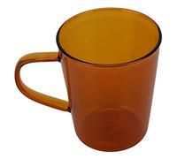OEBUAFI Tasse à thé Thermique en Verre Borosilicate avec Poignée, Tasse à café de 380 Ml pour Boissons Chaudes et Froides, de -20 °C à 180 °C (BROWN)