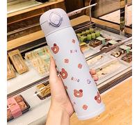 OEBUAFI Tasse Sous Vide en Acier Inoxydable avec Couvercle Pop-up, Flacon isolé Portable pour les Activités de Plein Air, les Voyages et le Bureau, 500 G (450ML)