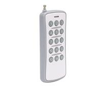 OEBUAFI Télécommande Universelle 433 MHz 15 Touches Longue Portée jusqu'à 50 M à Travers les Murs avec Puce 2264 2260 1527 Code D'apprentissage Fixe pour le Remplacement de