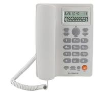 OEBUAFI Téléphone avec Identification de L'appelant, Appel Mains Libres, Son Clair, pour la Maison, Le Bureau, L'hôtel, Téléphone Fixe, Anglais (White)