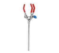 OEBUAFI Trois Pinces à Mâchoires, Construction en Métal Base Réglable de 28 Cm de Longueur de Couleur Rouge Color de Laboratoire Outil de Maintien pour les Bouteilles Tubes à Essai