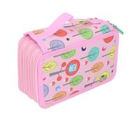 OEBUAFI Trousse à Crayons de Couleur, Grand Format, en Cuir PU, avec Fermeture éclair, pour Ranger Crayons Aquarelle, Stylos Gel et marqueurs. (4 Couches, 72 Trous)