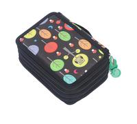 OEBUAFI Trousse à Crayons de Couleur, Grand Format, en Cuir PU, avec Fermeture éclair, pour Ranger Crayons Aquarelle, Stylos Gel et marqueurs. (4 Couches, 72 Trous)