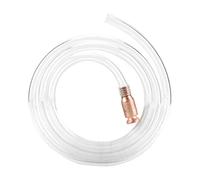 OEBUAFI Tuyau de Siphon en PVC Antistatique de 1,8 M, Tube de Transfert de Liquide Auto-amorçant activé par Secousse Transparente avec Raccord en Laiton, pour Gaz, Carburant, Eau