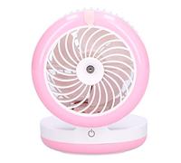 OEBUAFI Ventilateur de Bureau Mini, Brumisateur 3-en-1 avec Batterie 2000mAh, Recharge USB pour Maison, Bureau, Dortoir