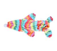 OEBUAFI Vêtements de Pyjama Chauds pour Petits Animaux, Chien et Chat, Flanelle Arc-en-Ciel, Fils élastiques, à la Mode, 1 X Vêtements pour Animaux de Compagnie (S)