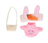 OEBUAFI Vêtements en Forme de Canard en Peluche, Ensemble de Costumes 3 Pièces avec Bandeau et Sac, Matériau en Peluche Lavable pour Habiller Les Animaux en, Accessoires (Tapez F)