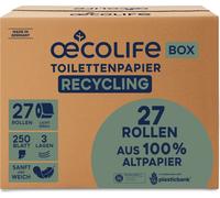 oecolife Papier hygiénique Recyclage 1592703 3lg 250Bl 27St