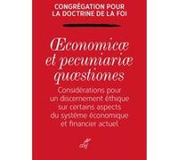 Oeconomicae et pecuniariae quaestiones Cong doctrine foi (Auteur), Cong doctrine foi (Editeur général)