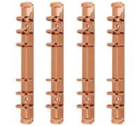 Oedema Lot de 4 mécanismes de classeur en forme de O - Kit de remplacement à 6 anneaux A6 - 15 mm - Rose