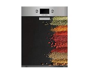 OEDIM 65 x 75 cm Vinyle pour lave-vaisselle Imitation huile épices | Différentes dimensions résistantes et faciles à appliquer | Autocollant décoratif de conception professionnelle, couleurs