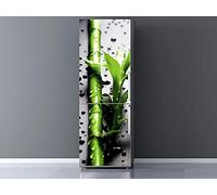 Oedim Autocollants en vinyle pour réfrigérateur, branche de bambou, gouttes d'eau, 185 x 60 cm, vinyle premium, adhésif résistant et facile à appliquer, autocollant décoratif au design élégant