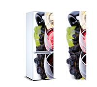 Oedim Autocollants en vinyle pour réfrigérateur raisins et vin | Adhésif résistant et facile à appliquer | Autocollant décoratif au design élégant 185x70cm