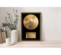 Oedim Cadeau original Plaque méthacrylate disque d'or personnalisée, fabriquée en méthacrylate 4 mm, 19,5 x 28,2 cm, effet miroir, avec support
