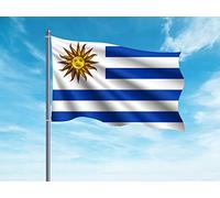OEDIM Drapeau de l'Uruguay | 150x85cm | Renforcé et surpiqûres | Drapeau avec 2 oeillets métalliques et résistant à l'eau