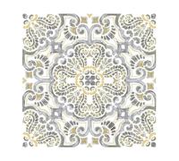 Oedim Lot de 10 stickers pour sol imitation carreaux jaunes, 35 x 35 cm, vinyle écologique, mat, autocollants pour décorer ou rénover le sol.