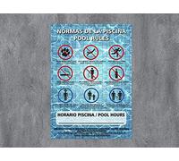 Oedim Panneau de signalisation en vinyle adhésif pour piscine