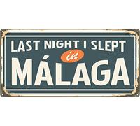 Oedim Plaque d'immatriculation décorative 30,00 cm x 15,00 cm Malaga | Décoration Mur | Aluminium 3 mm résistant