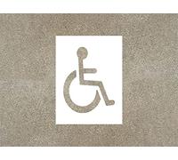 Oedim Pochoir pour sol signalisation handicapés, 65 x 87 cm, fabriqué en polypropylène blanc opaque 800 µ, pochoir pour peinture de sol, économique, léger