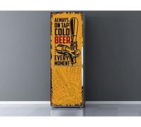 OEDIM Sticker Frigo Bière Profitez de Chaque Instant, Adhésif Solide et économique, Autocollant adhésif décoratif Design élégant