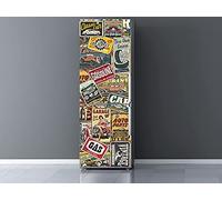 OEDIM Sticker Frigo Plaques d'immatriculation de Voiture, Adhésif Solide et économique, Autocollant adhésif décoratif Design élégant
