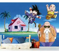 Oedim Sticker mural en vinyle adhésif Dragon Ball Classic Ensemble de personnages, produit officiel, vinyle adhésif décoratif pour chambres, décoration murale, DBC