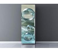 Oedim Stickers en vinyle pour réfrigérateur, bulles d'eau, adhésif résistant et facile à appliquer, autocollant décoratif au design élégant 185x70cm