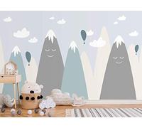 OEDIM Stickers muraux Photo Image | Montagnes pour Enfant | De 150 x 100 cm cm | Sticker Vinyle Adhésif Autocollant Fond Mural |