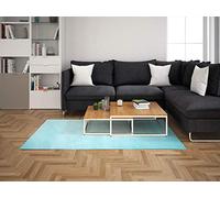 OEDIM Tapis Carpette pour Chambre en PVC Lino Motif Bleu | 95 cm x 200 cm | Décoration Maison | Revêtement de Sol en Vinyle | Sol de Protection