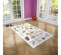 OEDIM Tapis Carpette pour Chambre Enfant en PVC Lino Motif Infantile Alphabet Animaux | 95 cm x 165 cm | Décoration Maison