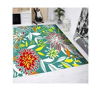 OEDIM Tapis Carpette Vinylique Lino de Sol Impression Motif Floral Coloré Chambre PVC | 95 cm x 200 cm | Tapis en PVC | Revêtement de Sol en Vinyle | Décoration de la Maison