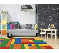 Oedim Tapis Enfant Briques Chambre PVC 95x133cm Tapis PVC Sol Vinyle Décoration Maison Protection Solaire Protection Enfants
