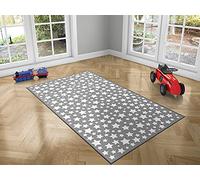 Oedim Tapis enfant étoiles fond gris, 200 x 95 cm, moquette PVC, sol vinyle, sol de protection, décoration de la maison, décoration pour chambre
