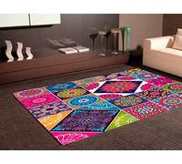 Oedim Tapis mosaïque géométrique coloré pour Chambre 165 x 95 cm Multicolore