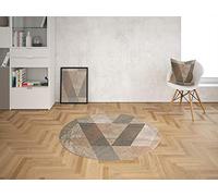 Oedim Tapis rond imitation bois PVC 120 x 120 cm Moquette PVC Sol vinyle Décoration de la maison