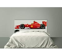 Oedim Tête de lit en PVC pour voiture Formule 1 Rouge 150 x 60 cm Disponible en plusieurs dimensions Tête de lit légère, élégante, résistante et économique